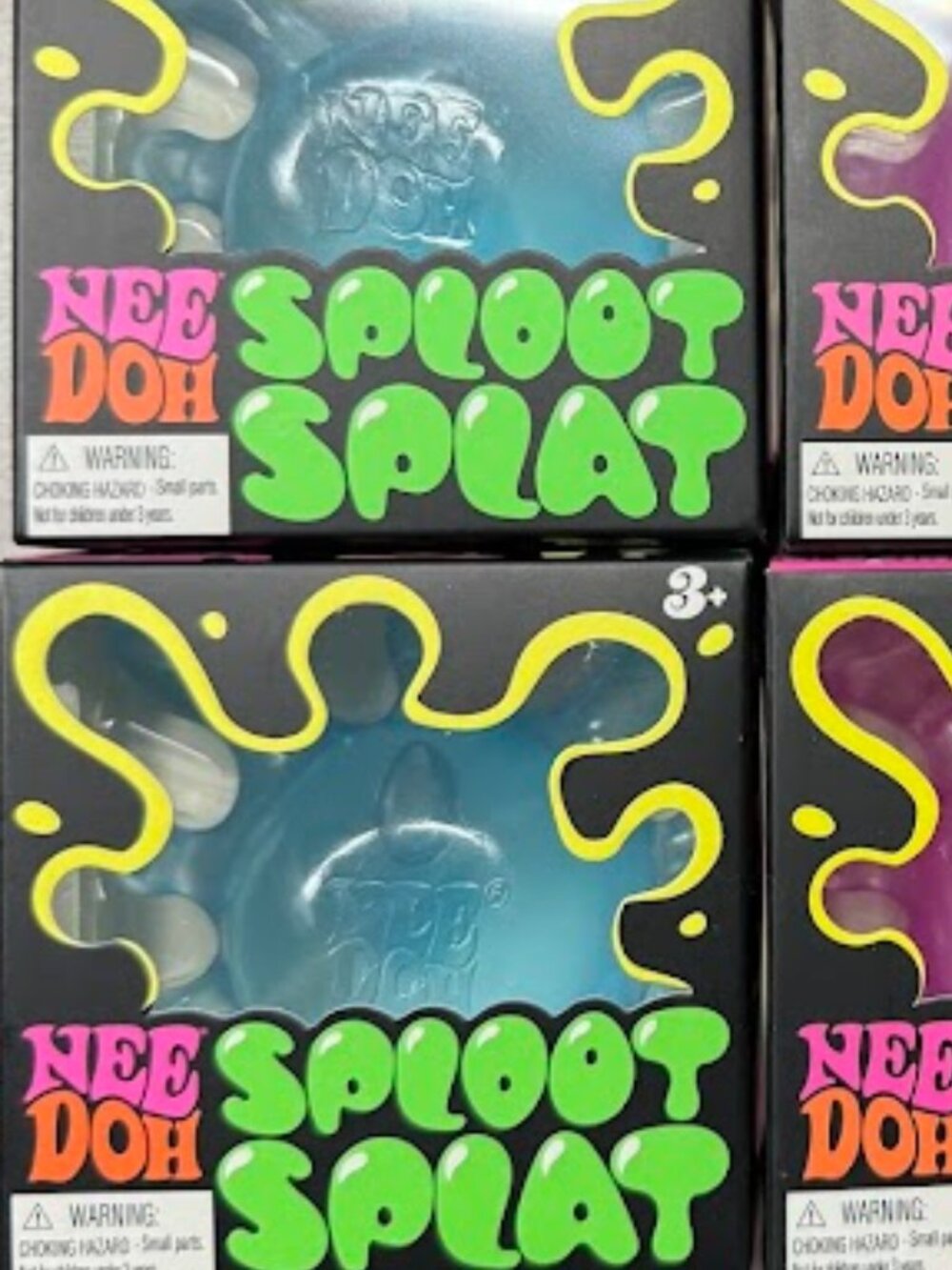 Needoh Sloot Splat Squeeze toy color blue Teal